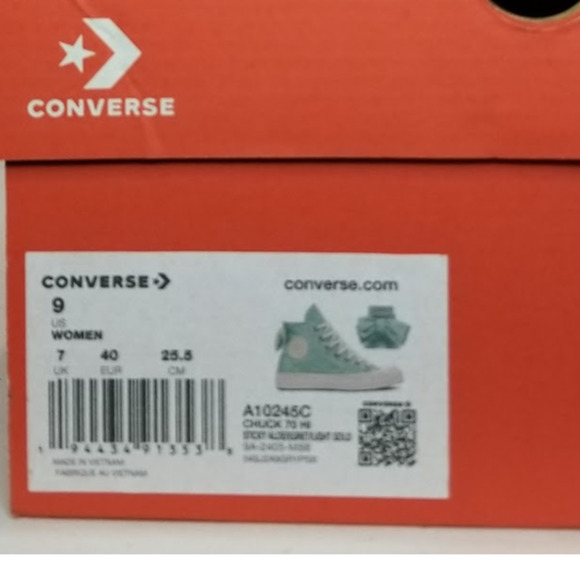 Converse Women's Chuck 70 Bow Hi Tops Size 9 Sticky Aloe A10245C NWT - Picture 9 of 9